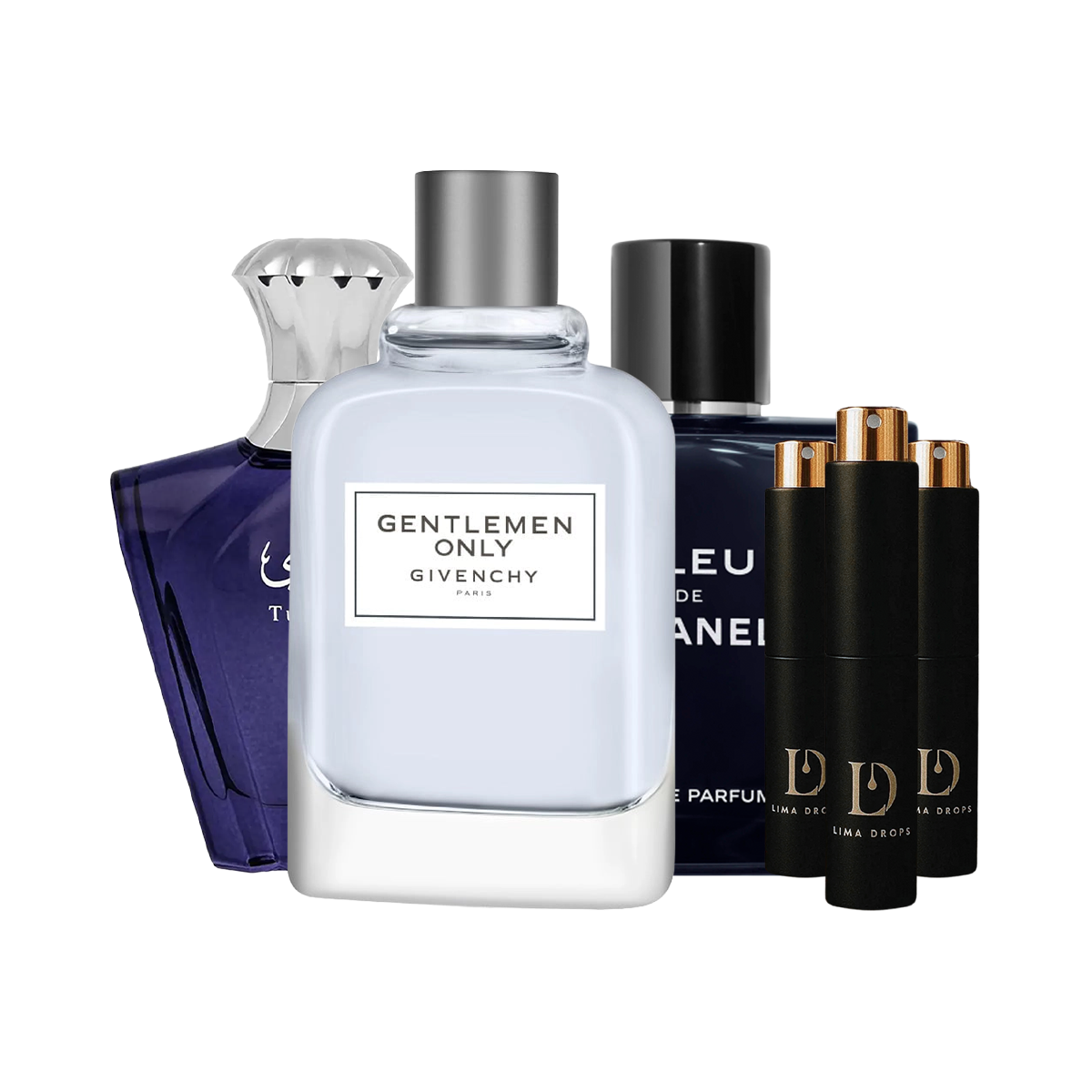 Blue Luxury: Bleu de Chanel EDP, Gentlemen only Givenchy y Turathi