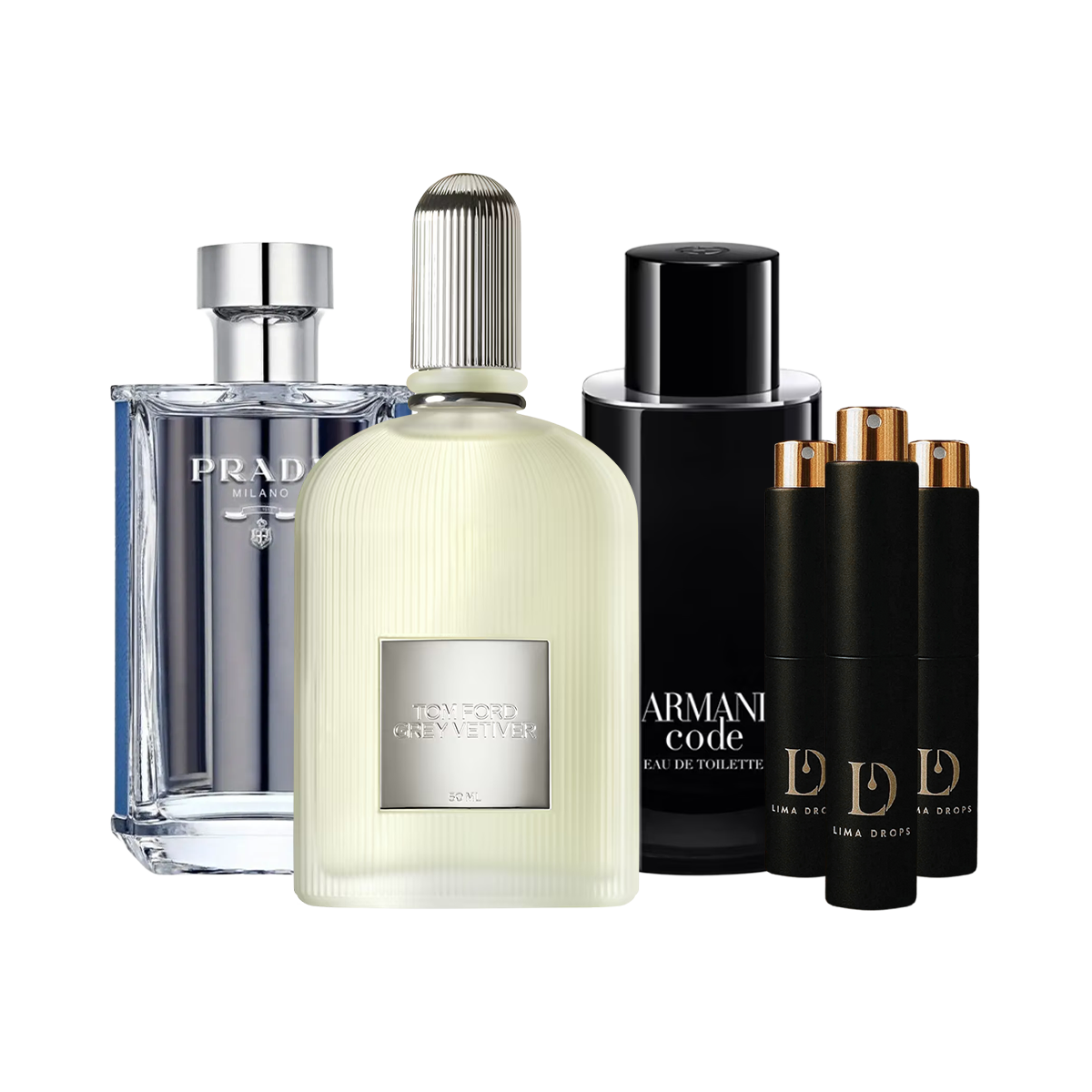 CEO Pack: Grey Vetiver, Prada L’homme l’eau y Armani Code